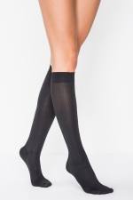 Travel socks kniekousen ZWART