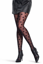 Big dots 2.0 30  DEN panty ZWART